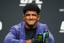 Load image into Gallery viewer, Blue Six Way Stretch Suit UFC&#39;s Gilbert Burns
