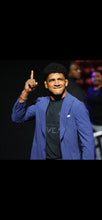 Load image into Gallery viewer, Blue Six Way Stretch Suit UFC&#39;s Gilbert Burns
